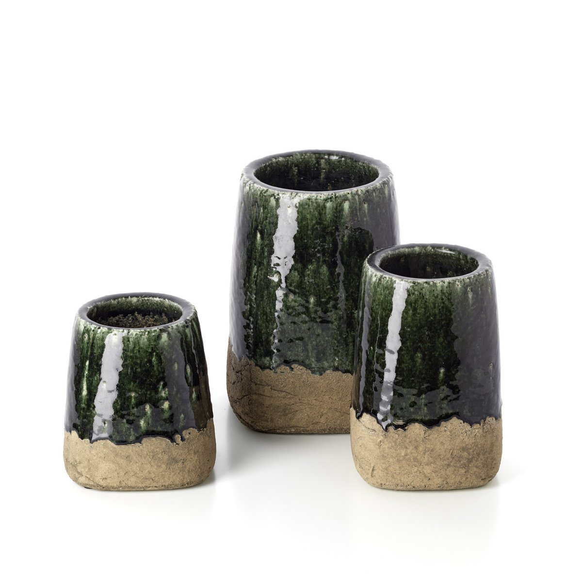 Moss Conical krukke - Concrete Green - M