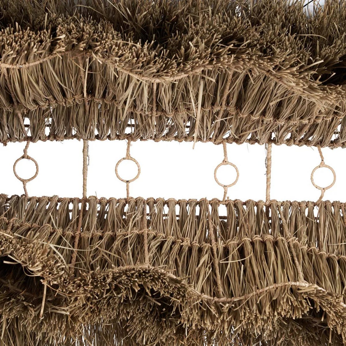 Seagrass fringed pendant shade 140 cm wide – hand-tied