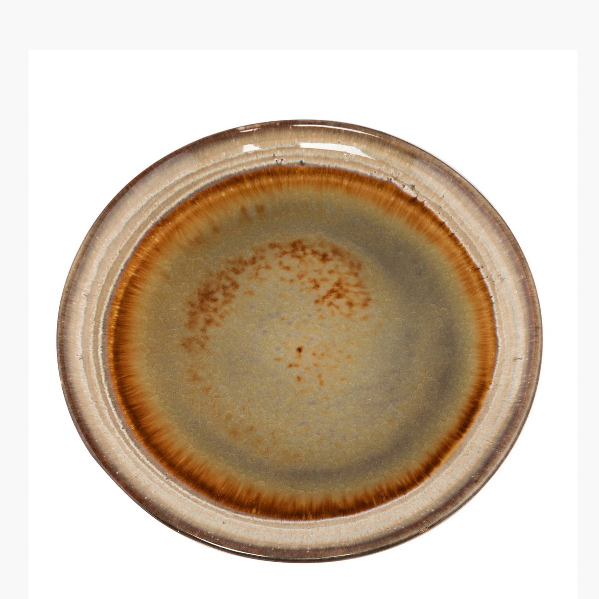 Stoneware salad plate, earthy tones – M