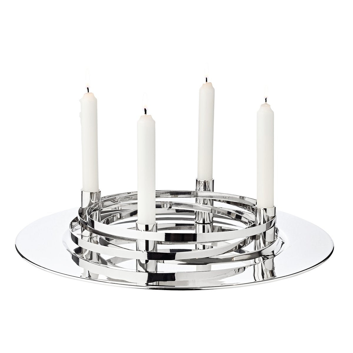 Stainless steel advent wreath La Avia, 40 cm