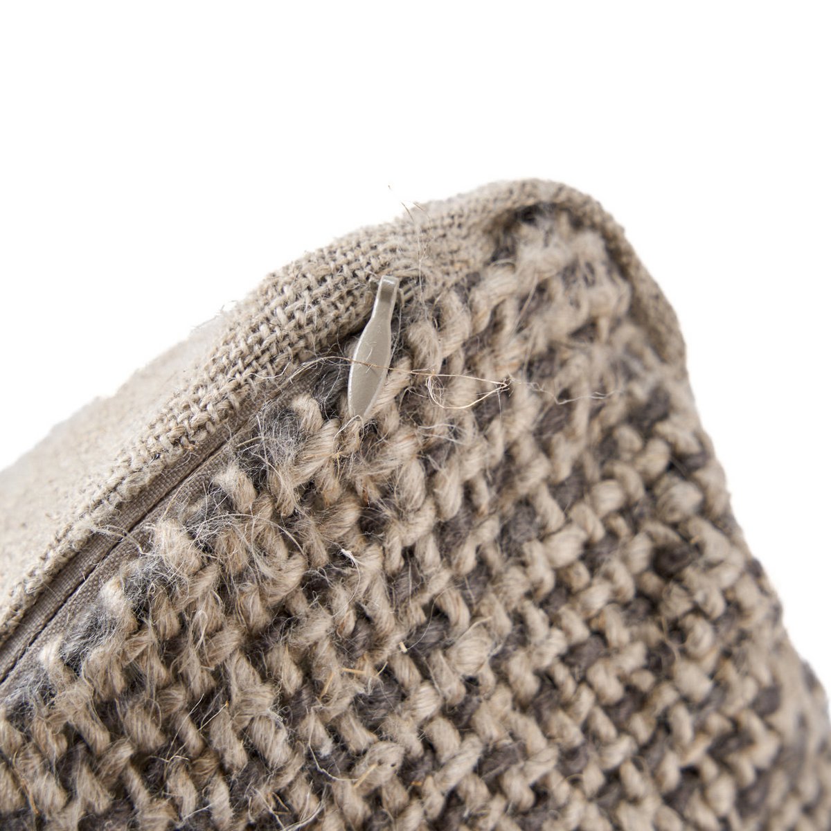 Linen cushion cover 50×50 cm – natural black grain texture