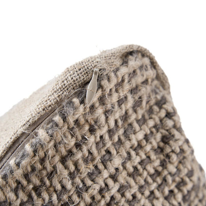 Linen cushion cover 50×50 cm – natural black grain texture