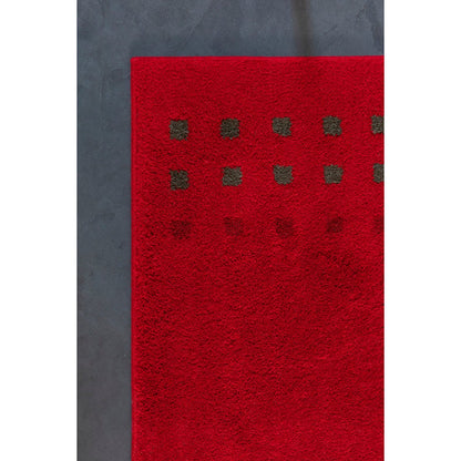 Acrylic bath mat 60×100 cm - red, deep pile