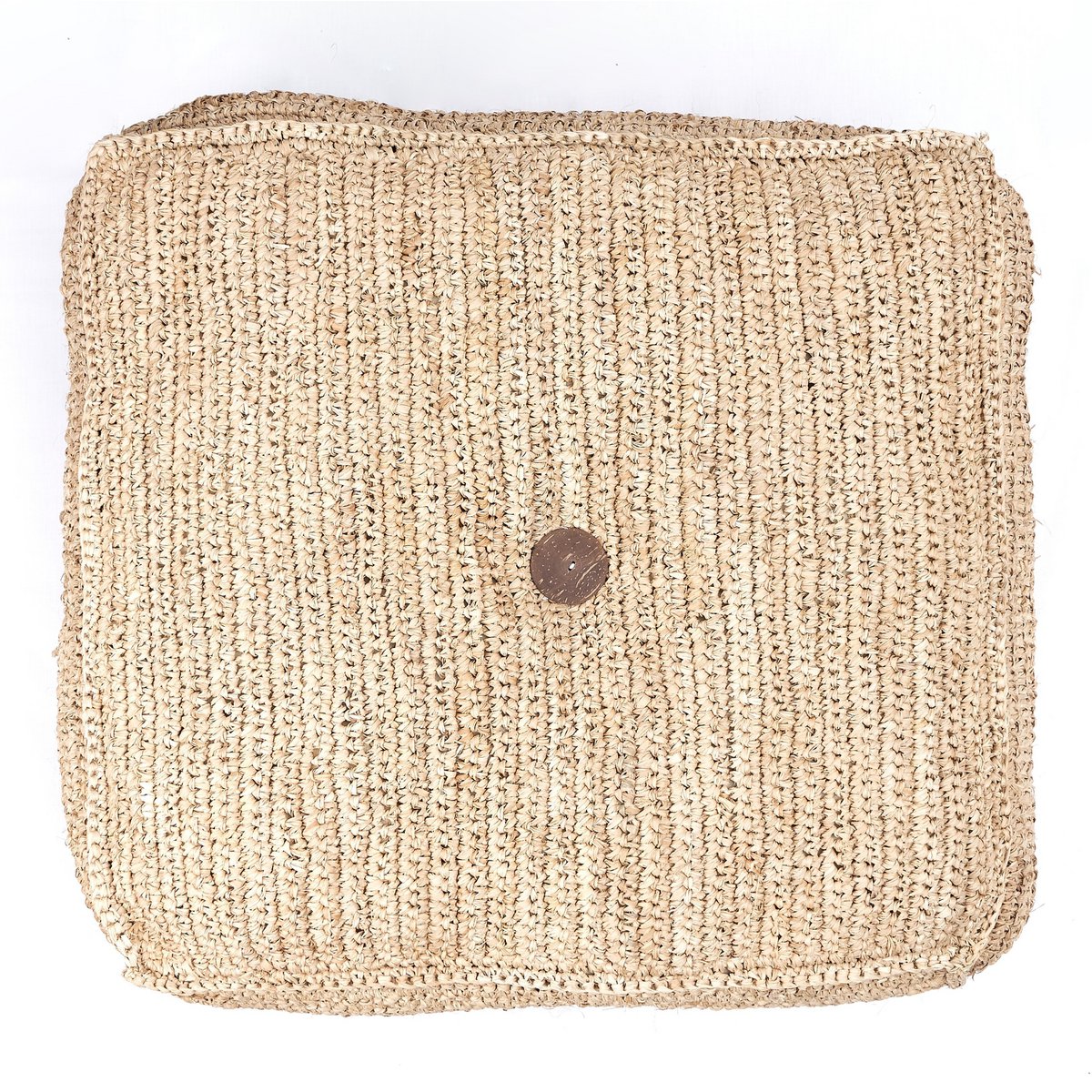 Raffia pouf PADAR 55 × 55 cm - coconut fiber & cotton