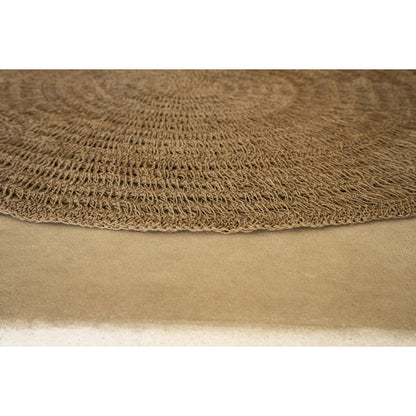 Seagrass carpet round, natural – 100 cm