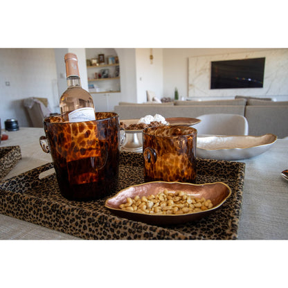 Glass champagne bucket, brown - 15×18cm