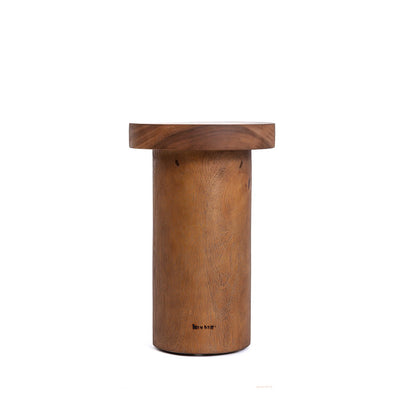 Teak wood side table, single form - Natural