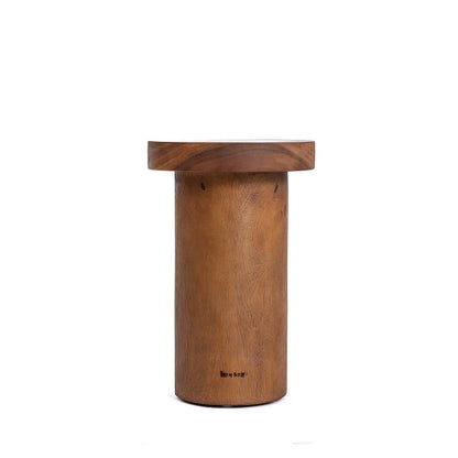 Teak wood side table, single form - Natural