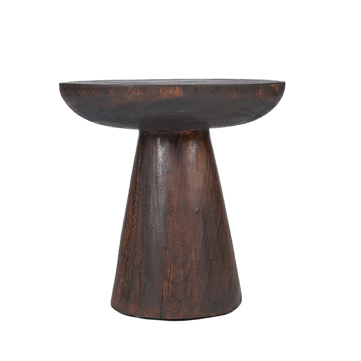 Cone Alone Side Table, 50 cm - Dark walnut