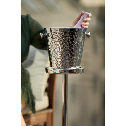 Champagne cooler with stand, stainless steel - 83 cm tall