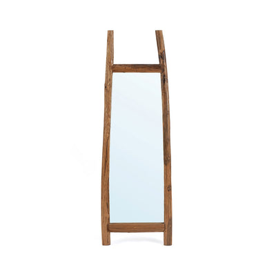 Wood standing mirror 55×170 cm - rectangular, natural, Indonesia
