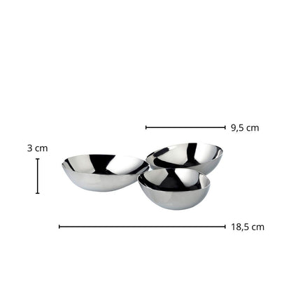 Luma serveringsskål, poleret rustfrit stål – 18 cm