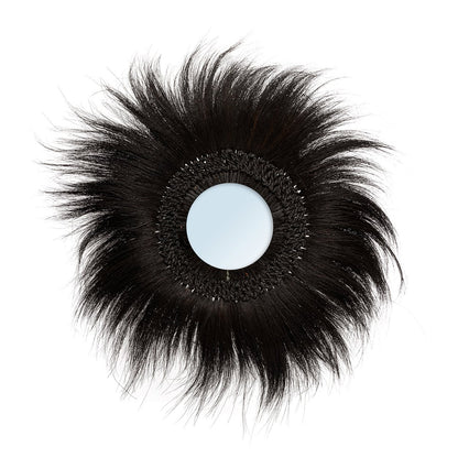Glass mirror with grass frame, round, 70 cm - Simba