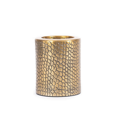 Croco candle holder, brass - L