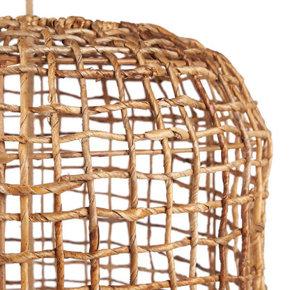 Pendelleuchte aus Palmenblatt 50 × 92 cm – runde Form, XL