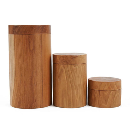 Teak root storage jar 8 × 12 cm - brown, Indonesia