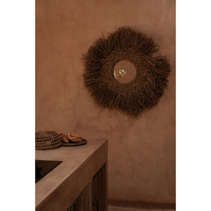 Rattan food cover, natural brown - M
