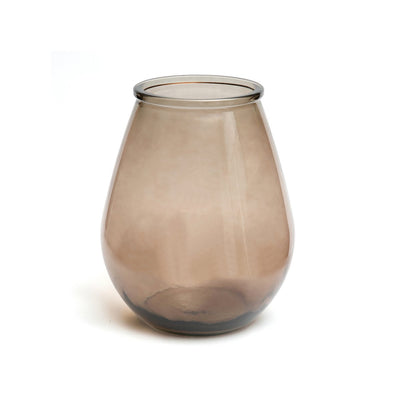 Recycled glass vase, medium - beige, large