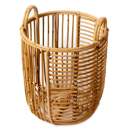 Handwoven rattan basket Jemuh low – ø42 × 27 cm, Indonesia