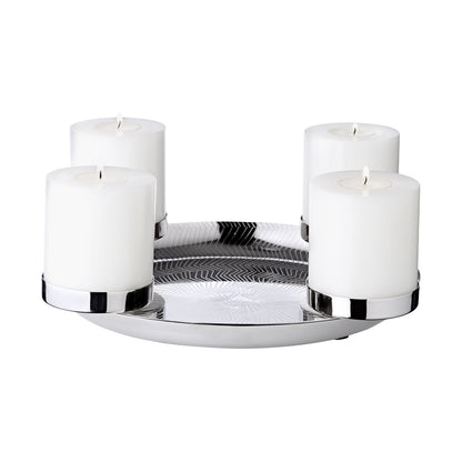Stainless steel advent wreath Kaya, 36 cm diameter