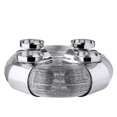 Advent wreath Flax, stainless steel, Ø 36 cm