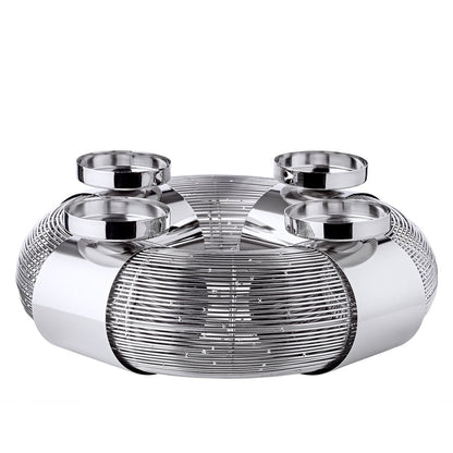 Advent wreath Flax, stainless steel, Ø 36 cm