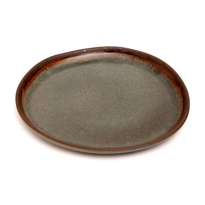 Stoneware salad plate, 22 cm - Portuguese handmade