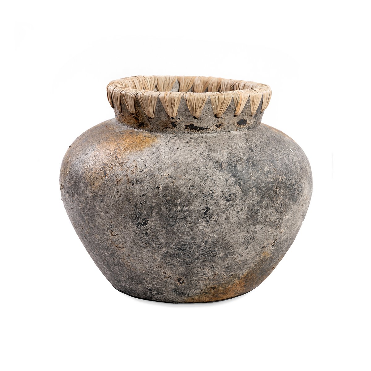 Styly terracotta vase, antique grey - medium