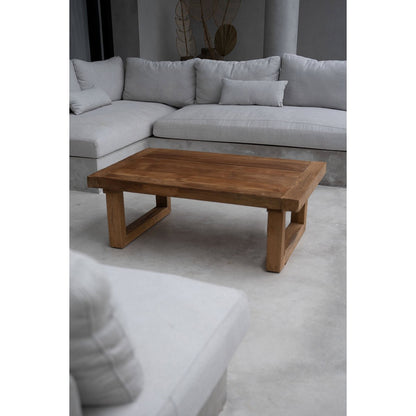 Reclaimed teak coffee table 110×70 cm - natural, Indonesia