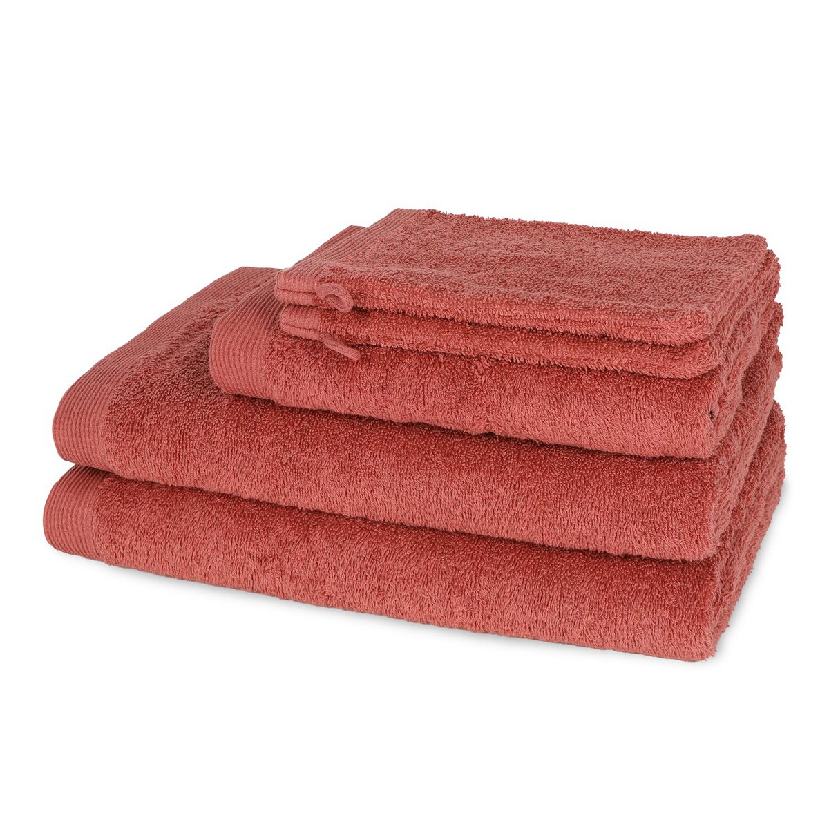 Como linen towel set - Brick red