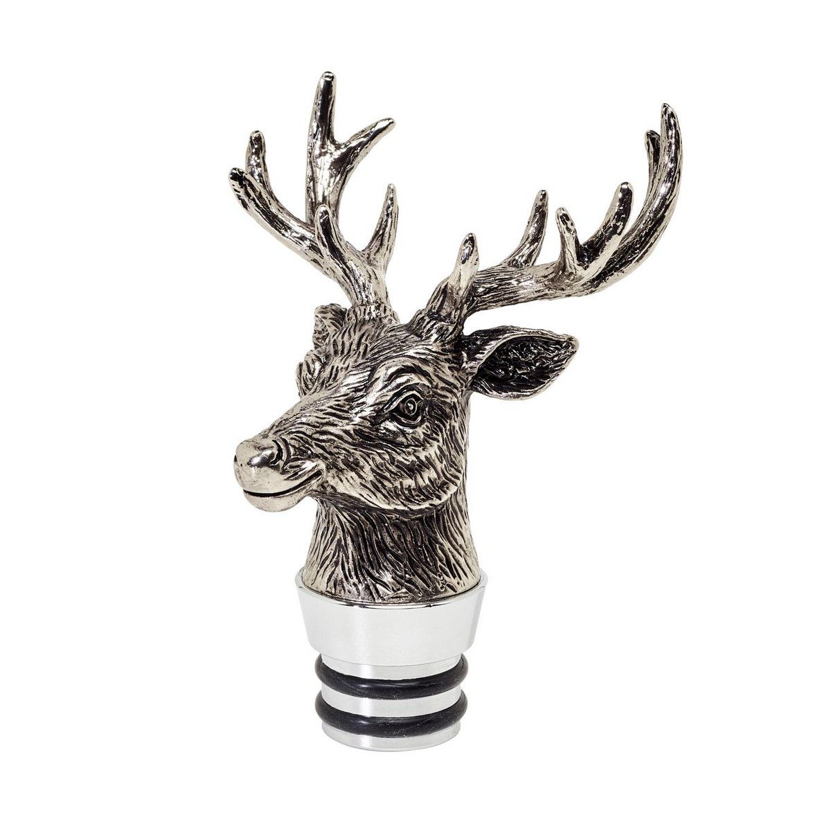 Glass carafe with stag cork stopper - 28 cm
