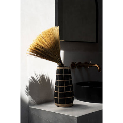 Sød terracotta-vase, sort naturlig, stor