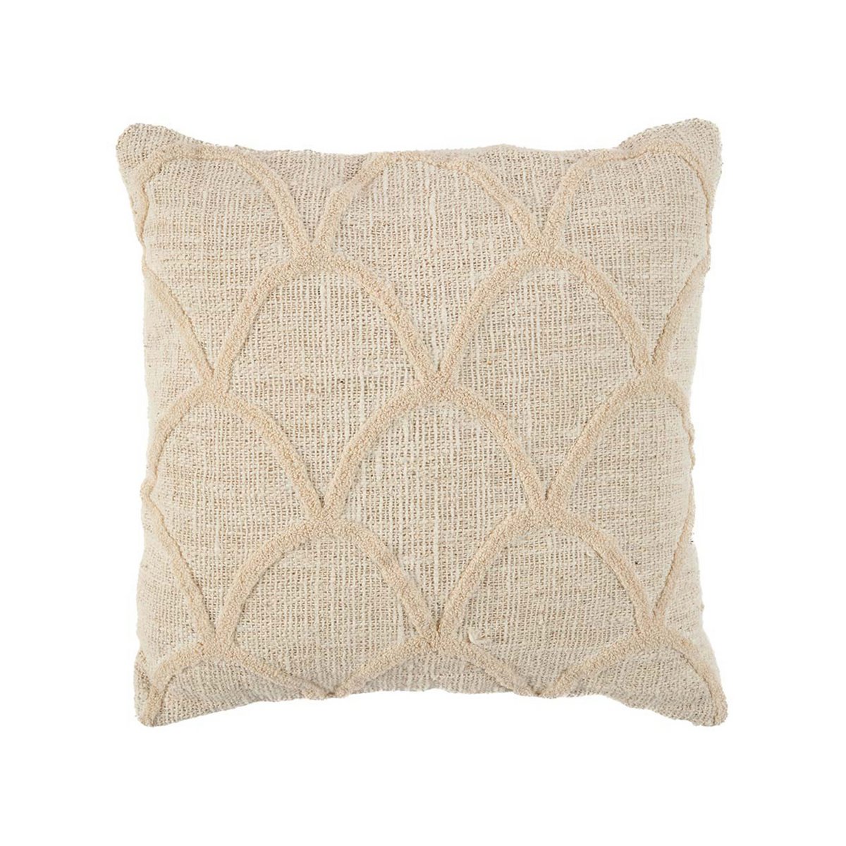 Handgemachter Kissenbezug aus Baumwolle 50×50 cm - natur