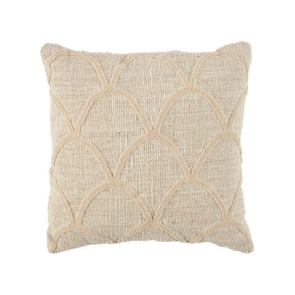 Handgemachter Kissenbezug aus Baumwolle 50×50 cm - natur