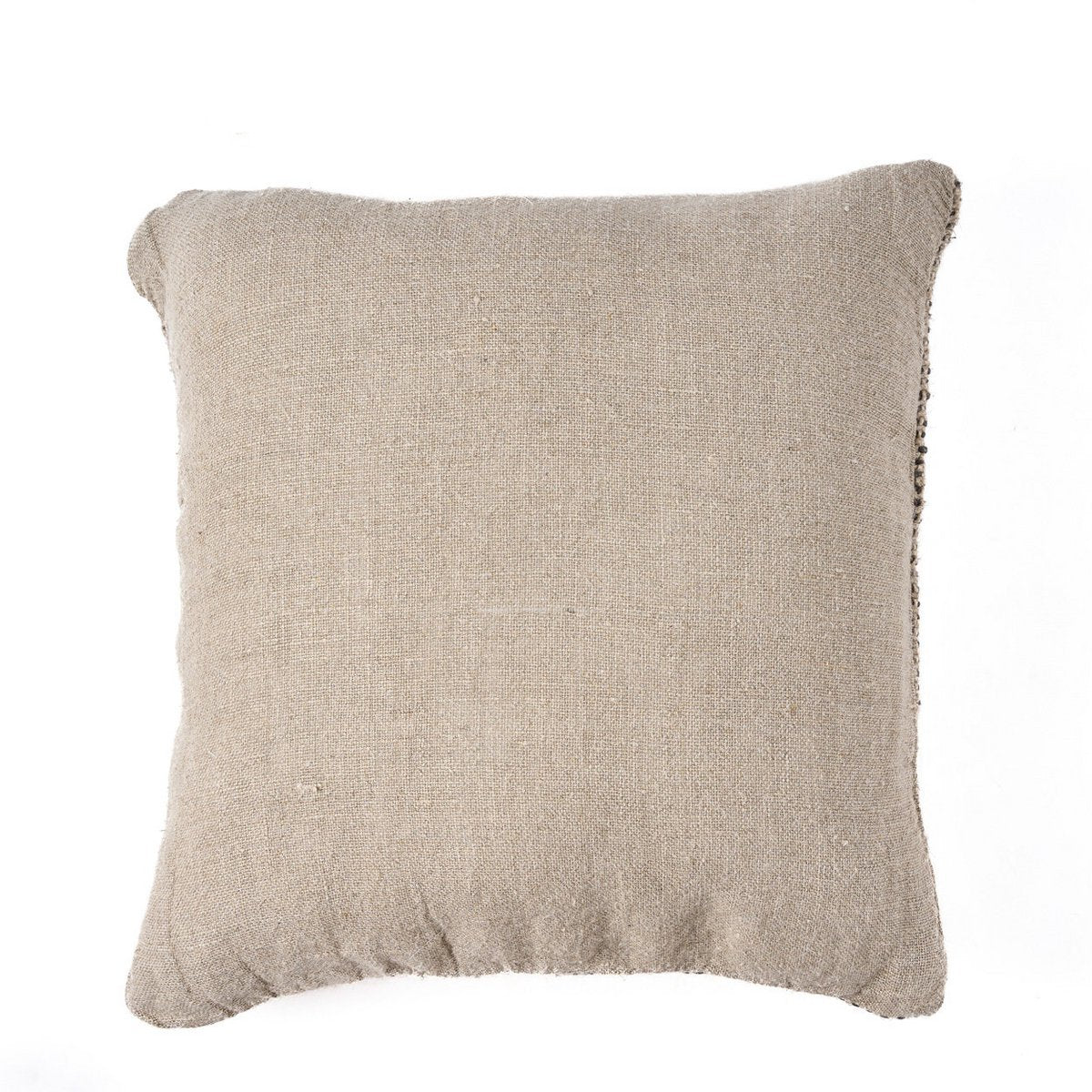 Linen cushion cover 50×50 cm – natural black grain texture
