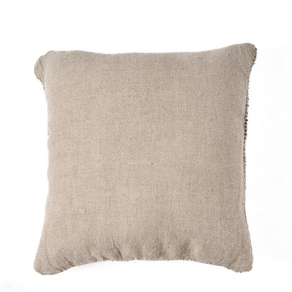 Linen cushion cover 50×50 cm – natural black grain texture