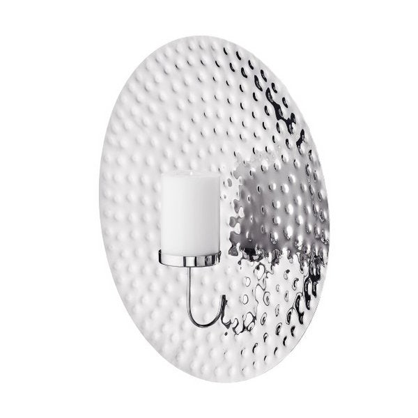 Silver wall lamp Udo, Ø 47cm