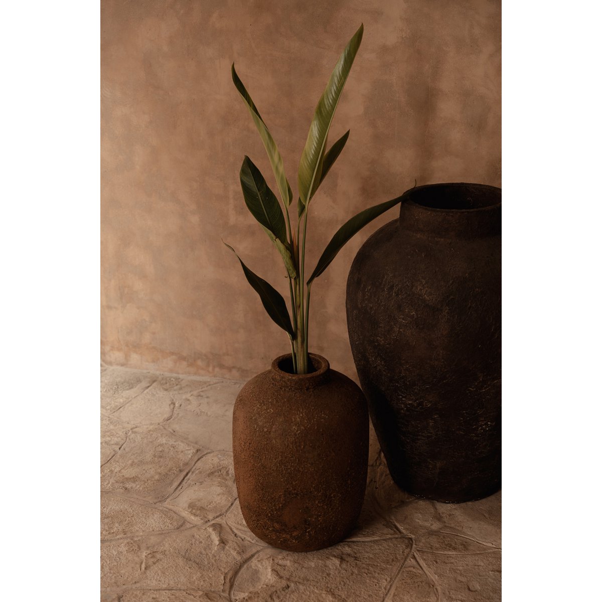 Terracottavase, stor - håndformet ler
