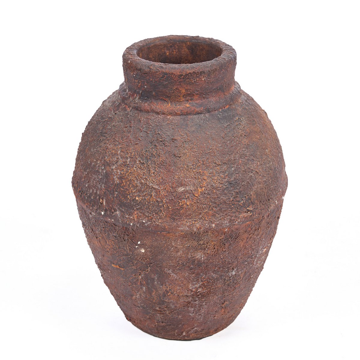 Terracotta amphora vase, medium - burgundy