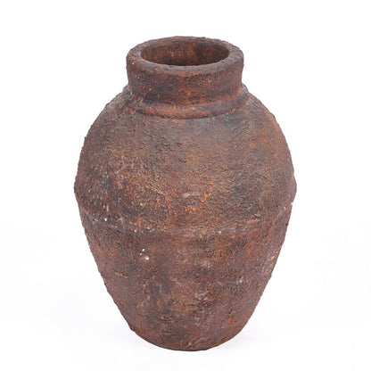 Terracotta amphora vase, medium - burgundy
