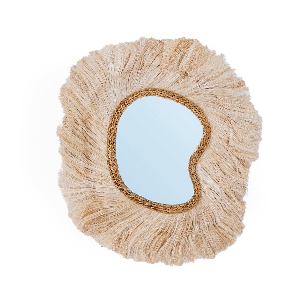 Grass-frame arch wall mirror, large – 80 × 90 cm