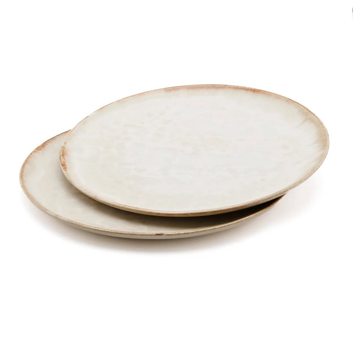 White stoneware salad plate 22 cm - made in Portugal