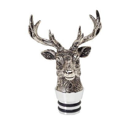 Glass carafe with stag cork stopper - 28 cm