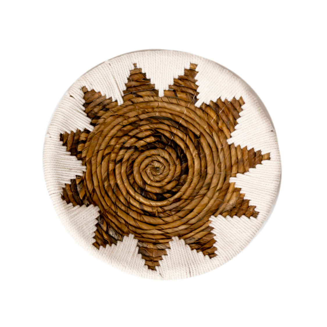 Banana fibre wall basket ADARI Ø 30 cm – star pattern