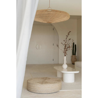 Natural rattan disc pendant light XL - 150 cm wide