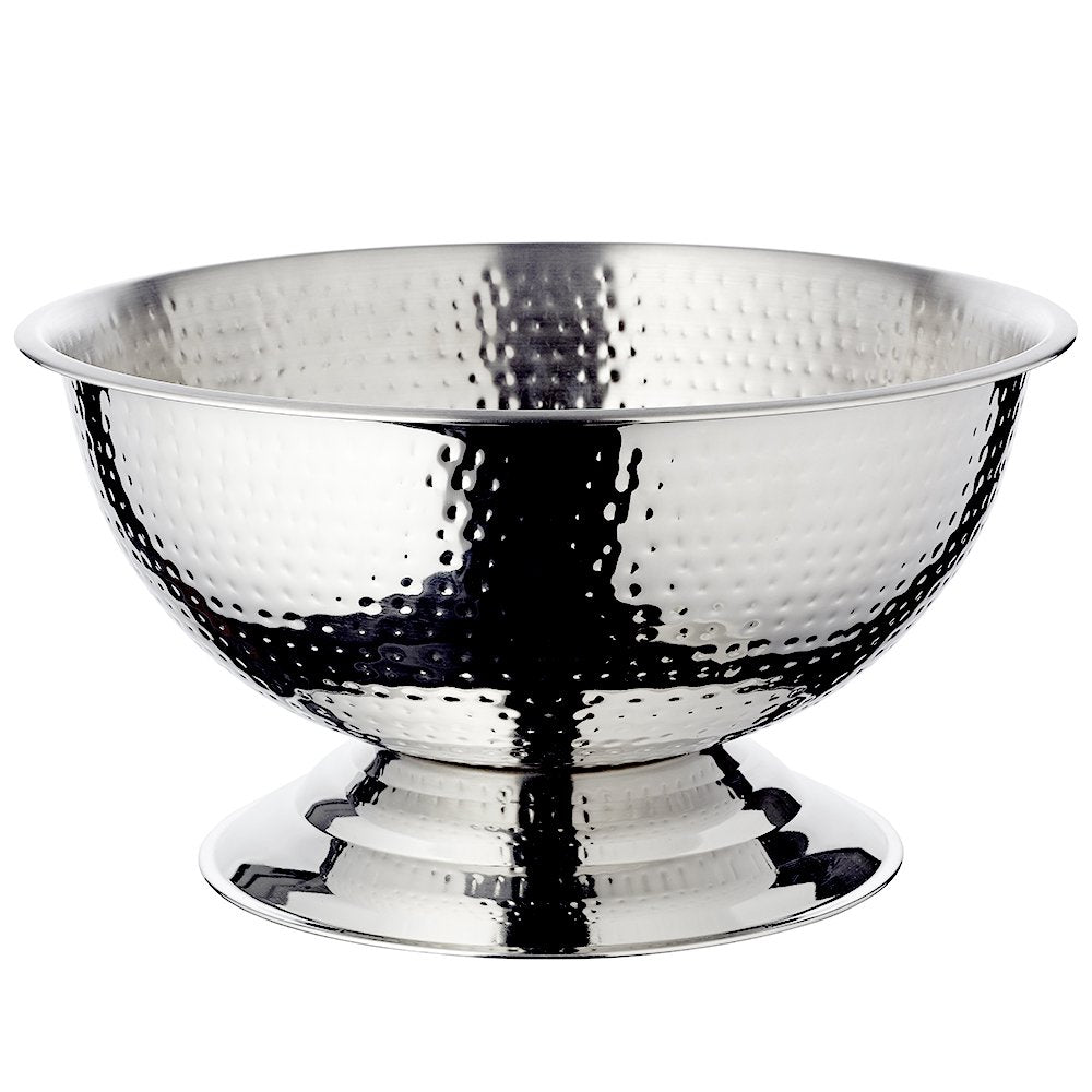 Hammered steel champagne cooler Ø 40 cm - high-polish finish