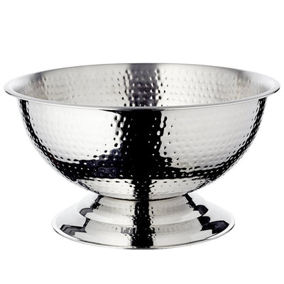 Hammered steel champagne cooler Ø 40 cm - high-polish finish