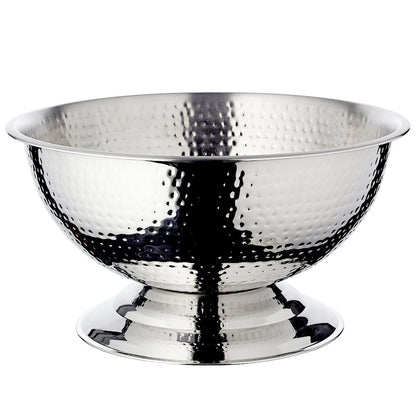 Hammered steel champagne cooler Ø 40 cm - high-polish finish