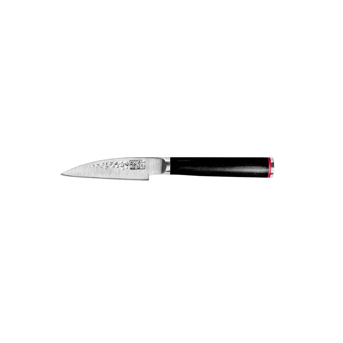 440C steel paring knife 90 mm - hammered blade with bamboo saya