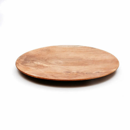 Teak round plate, 25 cm - natural